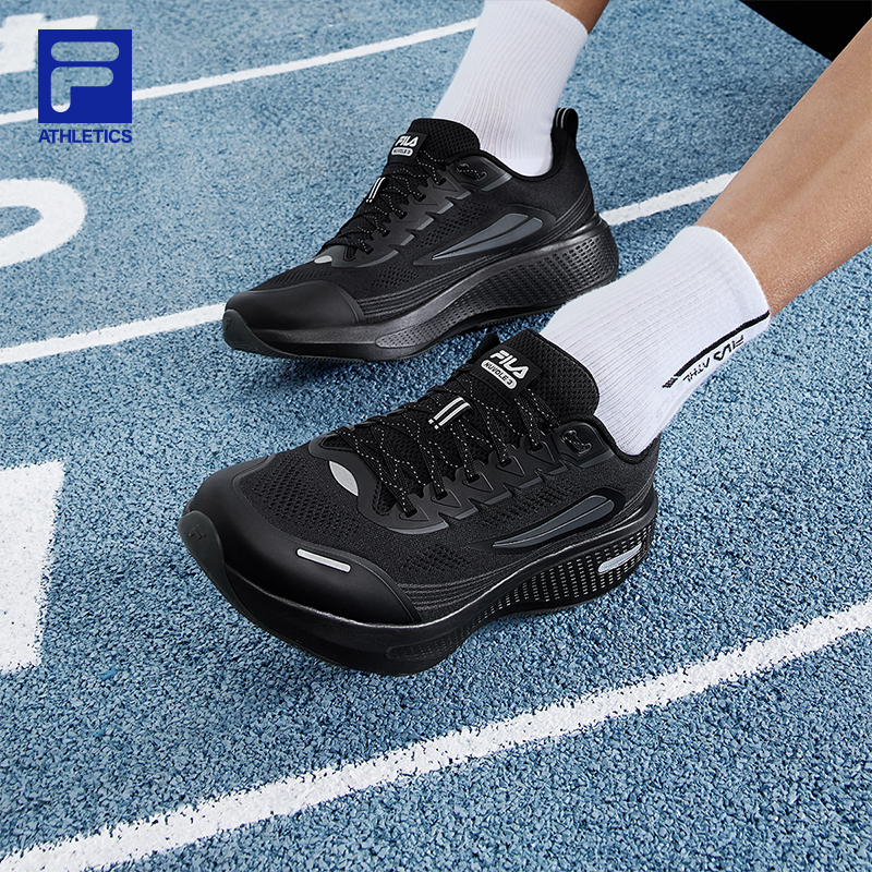 FILA斐乐柔云3路跑鞋男鞋2025夏季新款透气缓震运动鞋体测跑步鞋