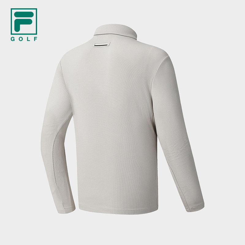 FILA 斐乐官方男子针织长袖POLO衫2025冬新款高尔夫运动防晒上衣,淘宝优惠券,粉丝福利购,淘宝优惠卷