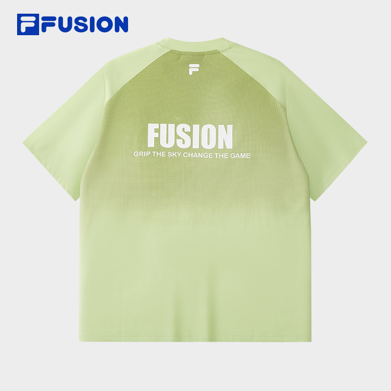 FILA FUSION斐乐潮牌男子针织短袖衫2025秋季新款休闲速干凉感T恤,淘宝优惠券,粉丝福利购,淘宝优惠卷