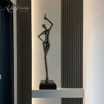 Minimalist Modern Abstract Character Art Sculpture Pendulum with Guan Guan Wine Cabinet Mood minimalist Minimalist Soft Dress Superior