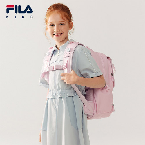 FILA斐乐儿童书包2026年夏季新款男女中大童蝶翼一到六年级双肩包 - 图0