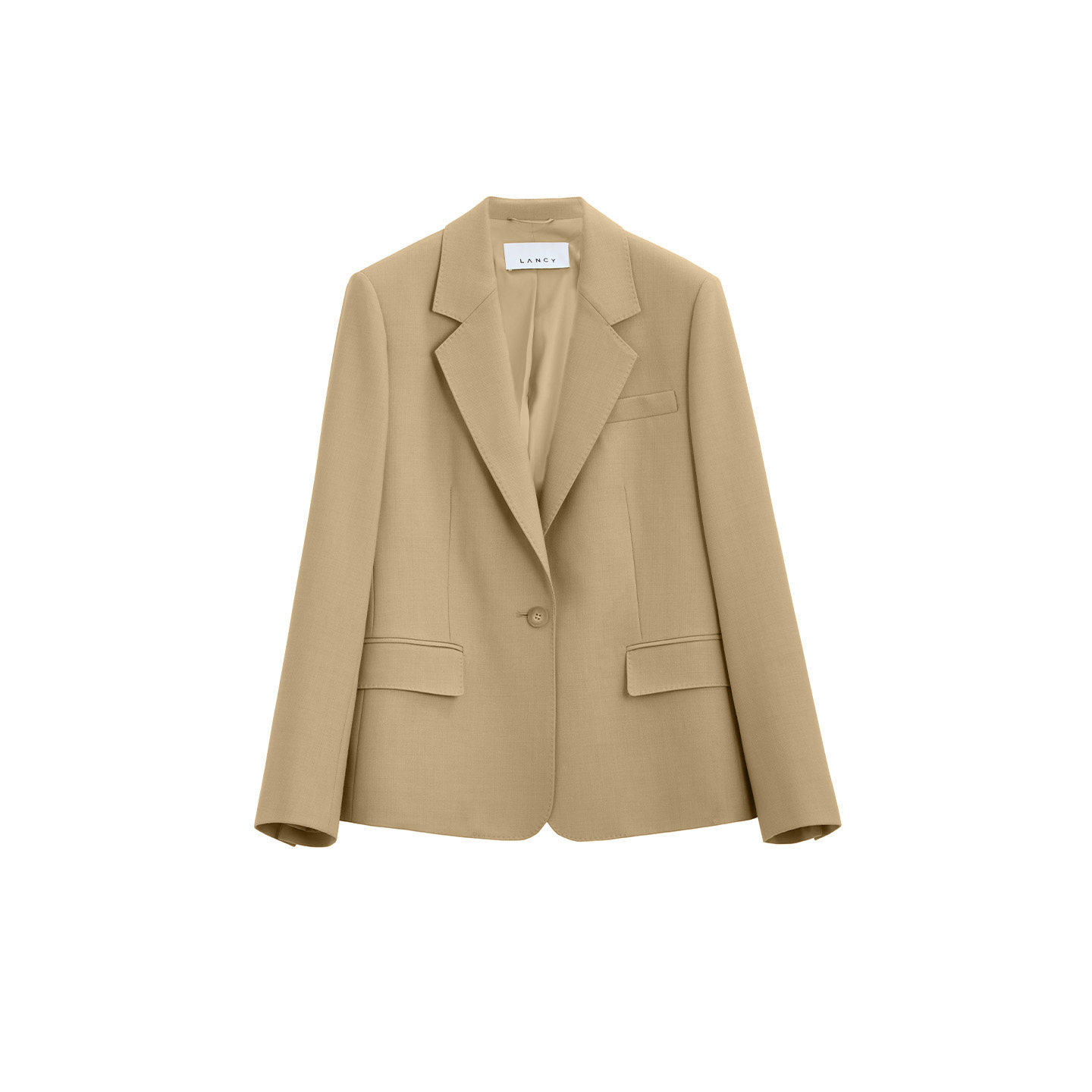 LANCY/朗姿2026春新款羊毛复古简约平驳领西装外套直筒西裤套装女,淘宝优惠券,粉丝福利购,淘宝优惠卷