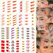 Tattoo Sticker Face Color Makeup Eyewear Bright Sheet Rainbow Makeup National Holiday Patriotism Themed Face Stickup Activity Stickers