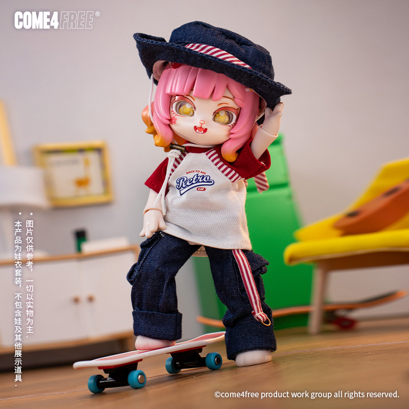 COME4FREE 【日常系列】牛仔不太忙BJD娃衣OB11玩偶12分裙子衣服 - 图1