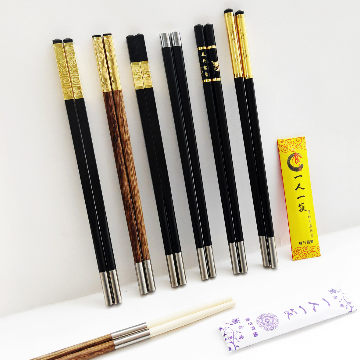 天降到手1元！编纹合金筷子5双