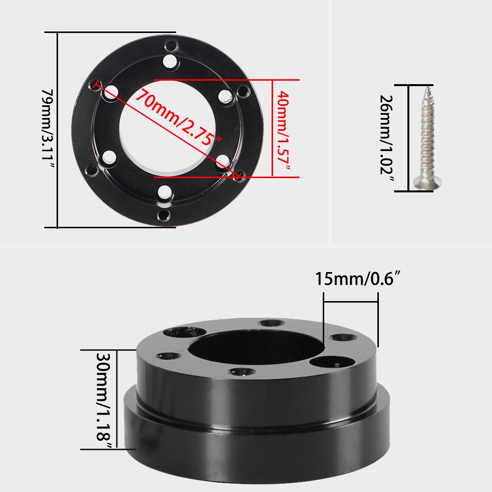 改装 赛车游戏改装汽车轮毂适配器70mm适用于罗技G29 G920 G923 - 图0