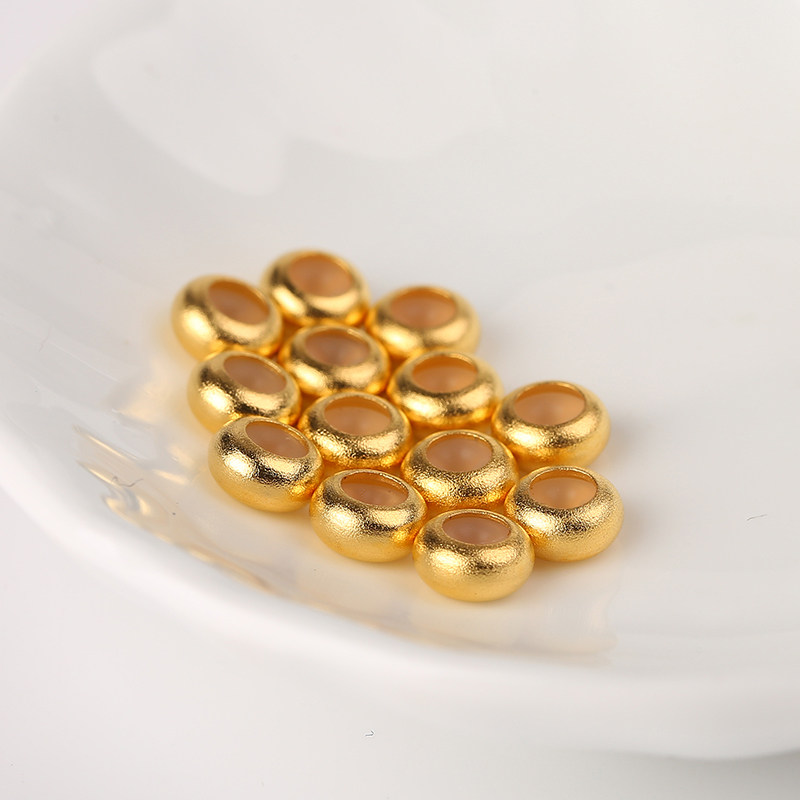 古法沙金磨砂硅胶定位隔片隔珠diy手工手链项链防滑扣固定扁珠,淘宝优惠券,粉丝福利购,淘宝优惠卷