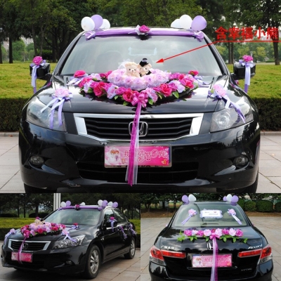 New Products Wedding Gift Car Decoration Suit Head Q Flowers Mid Car Wind Country Style Flower Arrangement Wedding Sucker Car Fleet Creativity