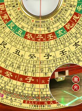 铜之心红木风水罗盘中式