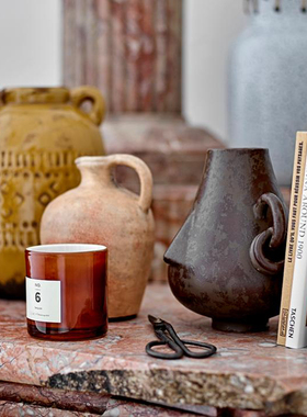 FQR LIVING丹麦Bloomingville Tarun Deco手工陶器暖色个性花瓶