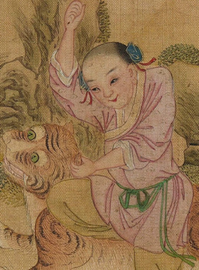 明仇英二十四孝图页人物工笔