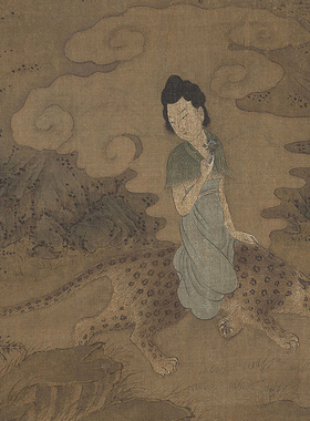 张敦礼九歌图卷古代神像国画真迹字画横幅微喷仿古复制手卷装饰画