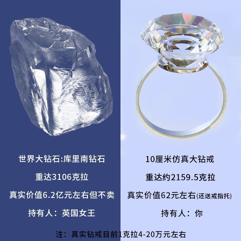 Funny big imitation diamond ring refers to Valentine's Day