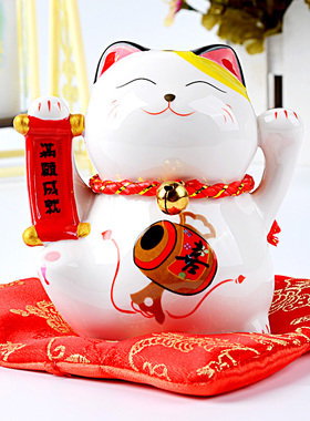速发 猫瓷招家陶 迷你小号摆件 开业财居 储蓄罐装饰礼品02