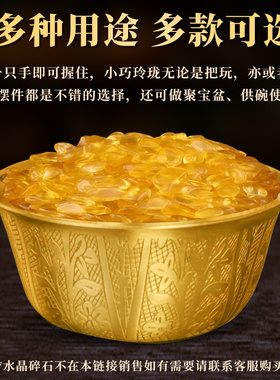 速发铜碗纯铜聚宝盆黄铜米缸摆件百福缸富家用大小碗铜盆客厅桌面