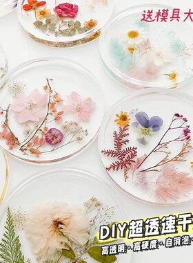 速发高透明ab胶水晶滴胶环氧树脂胶diy材料套装琥珀昆虫标本制作