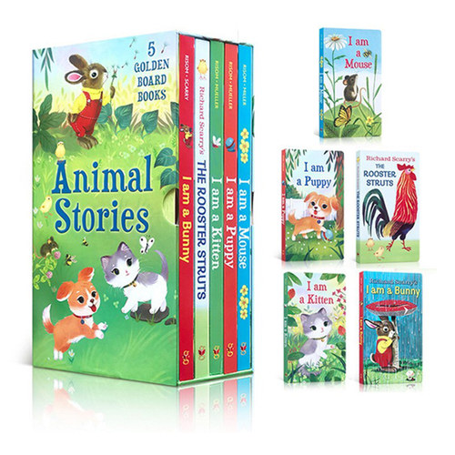 I Am a Bunny 我是一只兔子 richard scarry 英文原版儿童绘本 早教启蒙纸板书 金色斯凯瑞童书 感受四季变化 小兔子 - 图0