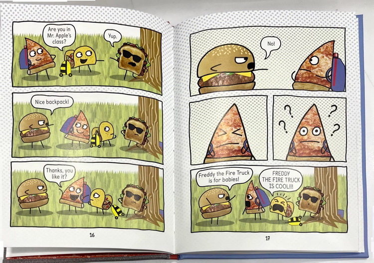 英文原版 Pizza and Taco: Too Cool for School #4 披萨饼与玉米片 全彩漫画绘本图画书 幽默爆笑 图象式初级章节书