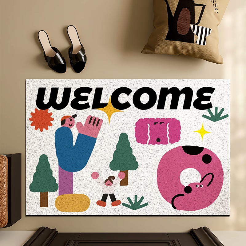 入户门地垫家用玄关大门口pvc丝圈门垫进门蹭土脚垫防滑地毯垫子,淘宝优惠券,粉丝福利购,淘宝优惠卷