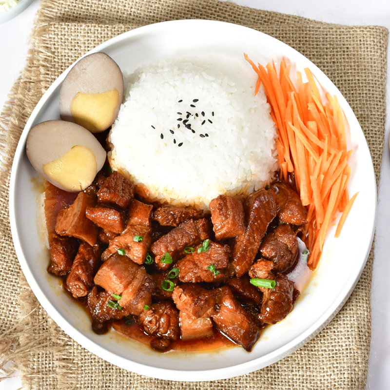 粮农毛氏红烧肉料理包商家用160g外卖速食盖浇饭快餐预制菜冷冻菜 - 图0