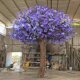 Simulated jacaranda tree, large fake cherry blossom tree, purple floor-to-ceiling indoor and outdoor wedding scenic spot decoration, fake peach blossom landscaping