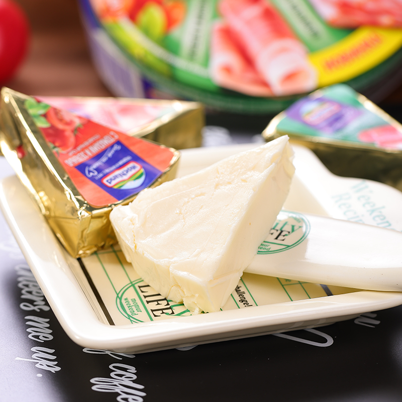 正宗俄罗斯进口奶油奶酪三角芝士低原制装宝宝脂涂抹干酪烘焙专用 - 图0