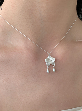 燕归蝴蝶岚新中式纯银百搭项链女