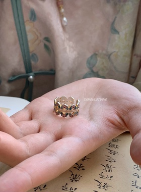 燕归宝华宫足银999宫廷戒指