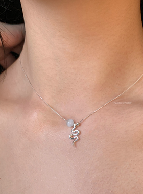 燕归原创蛇蛇如意本命年极简项链