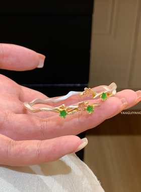 燕归花蔓烂国风新中式足银手镯女