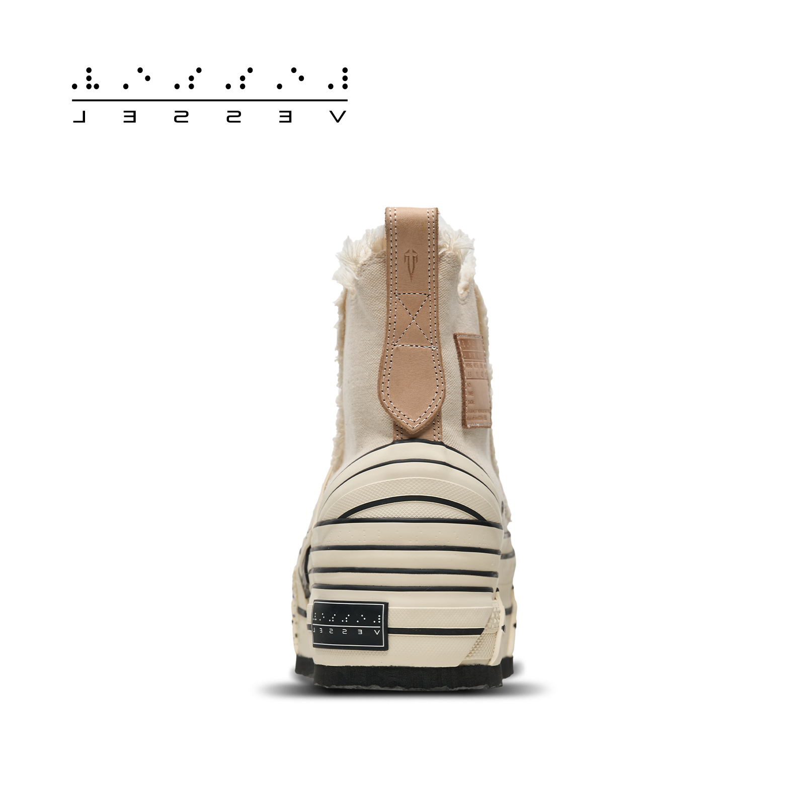 xVESSEL吴建豪双侧标爬梯泼墨高帮厚底鞋百搭男女同款松糕帆布鞋 - 图2