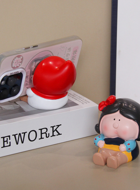 小王子桌面手机支架摆件可爱树脂手机架白雪公主装饰品送闺蜜礼物