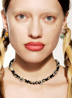 千花琉璃珠素银项链TysGrocery