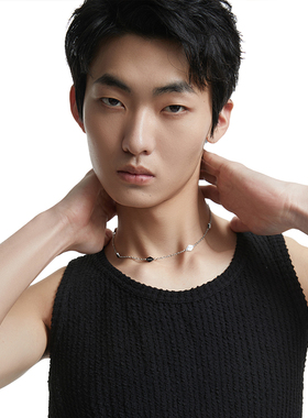 菱形条式轻奢小众钛钢百搭项链