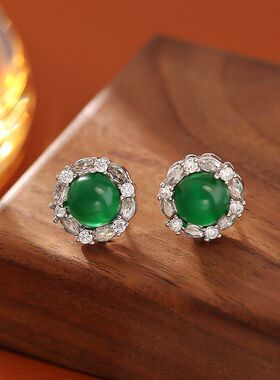 源头工厂祖母绿吊坠项链高级感