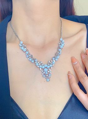 欧美新款时尚气质珍珠花朵水钻