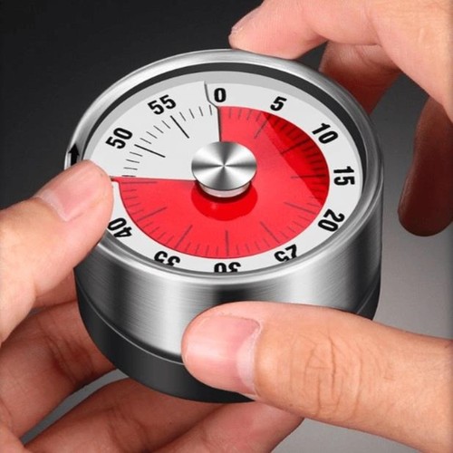 厨房计时器磁吸不锈钢学生专用定时提醒器磁吸式烹饪秒表机械闹钟 - 图2