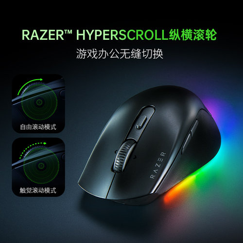 Razer雷蛇Pro Click V2生产力MAC电脑办公游戏AI三模无线蓝牙鼠标 - 图2