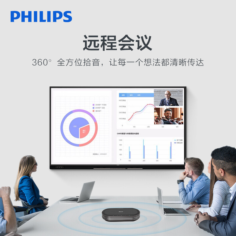 PHILIPS/飞利浦视频会议全向麦克风 无线/免驱桌面扬声器PSE0501远程视频大型会议室套装全指向麦克风 - 图3