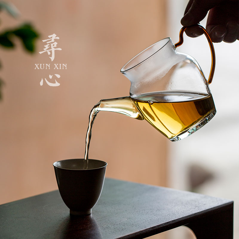 加厚耐热家用公道杯玻璃公道壶功夫茶具茶水分离分茶器配件倒茶器 - 图1