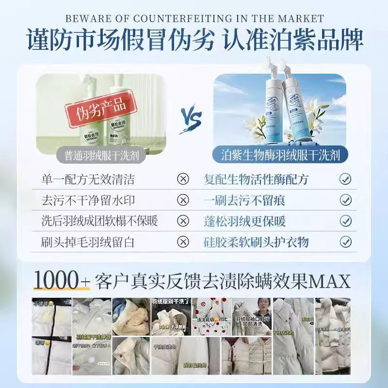 洗羽绒服清洗剂免水洗清洁神器干洗剂免洗专用白色去污家用洗涤液,淘宝优惠券,粉丝福利购,淘宝优惠卷
