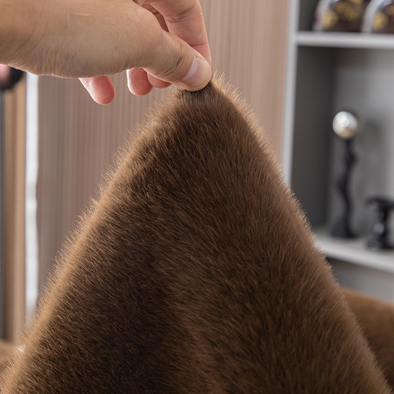 高档米兰貂毛绒加厚保暖沙发垫防滑真皮实木红木坐垫沙发罩套,淘宝优惠券,粉丝福利购,淘宝优惠卷