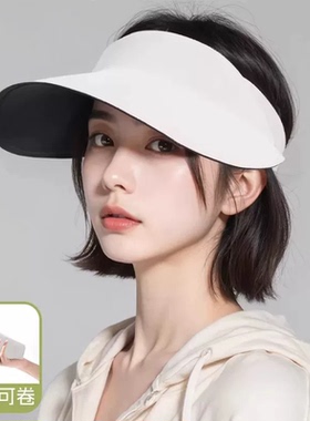 防晒帽女2026新款夏季防紫外线遮阳防晒轻盈空顶贝壳帽大檐太阳帽