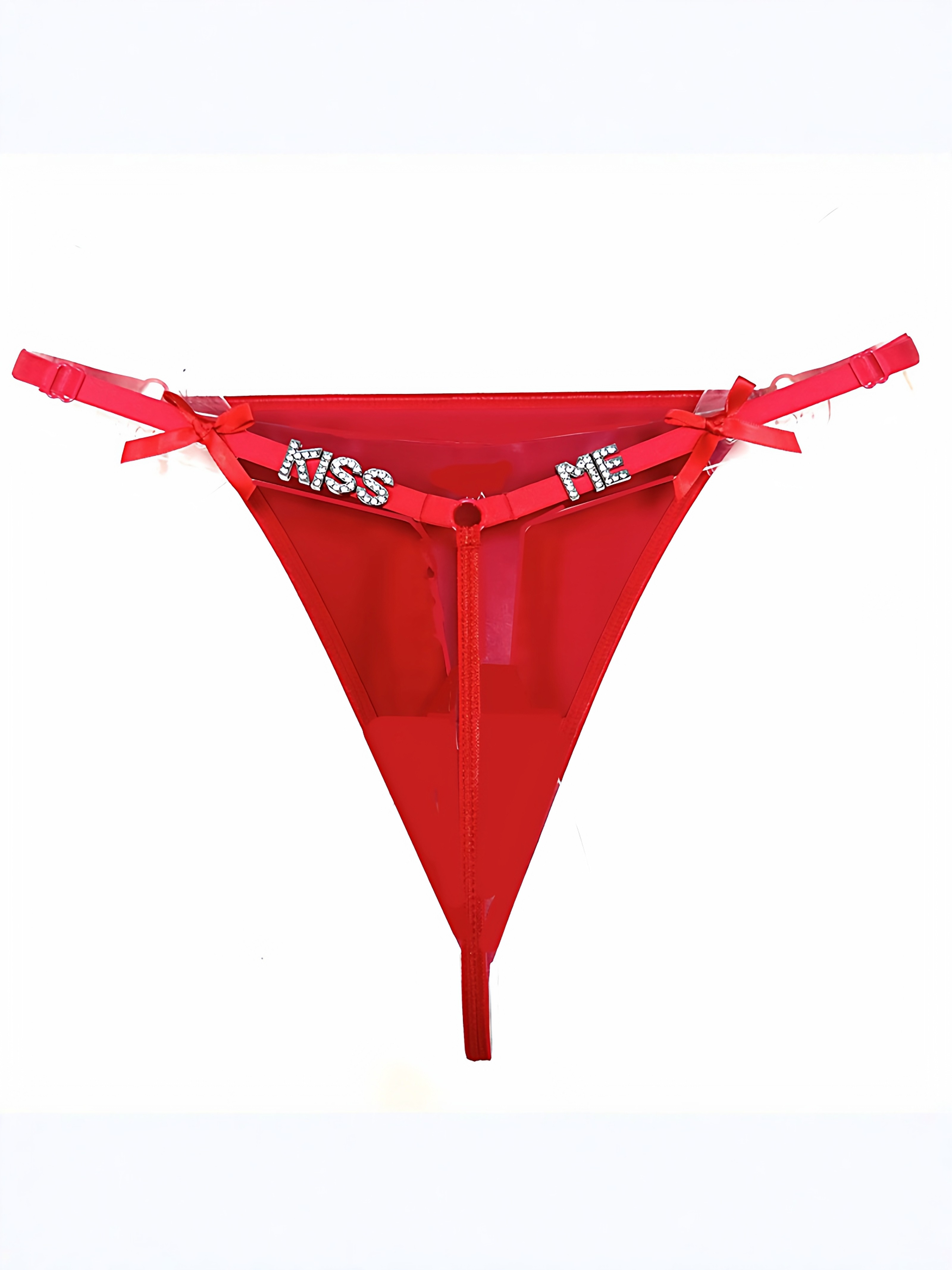 LC Baby 性感欧美丁字裤水钻kiss me字母内裤可调节夜店禁欲系T裤,淘宝优惠券,粉丝福利购,淘宝优惠卷