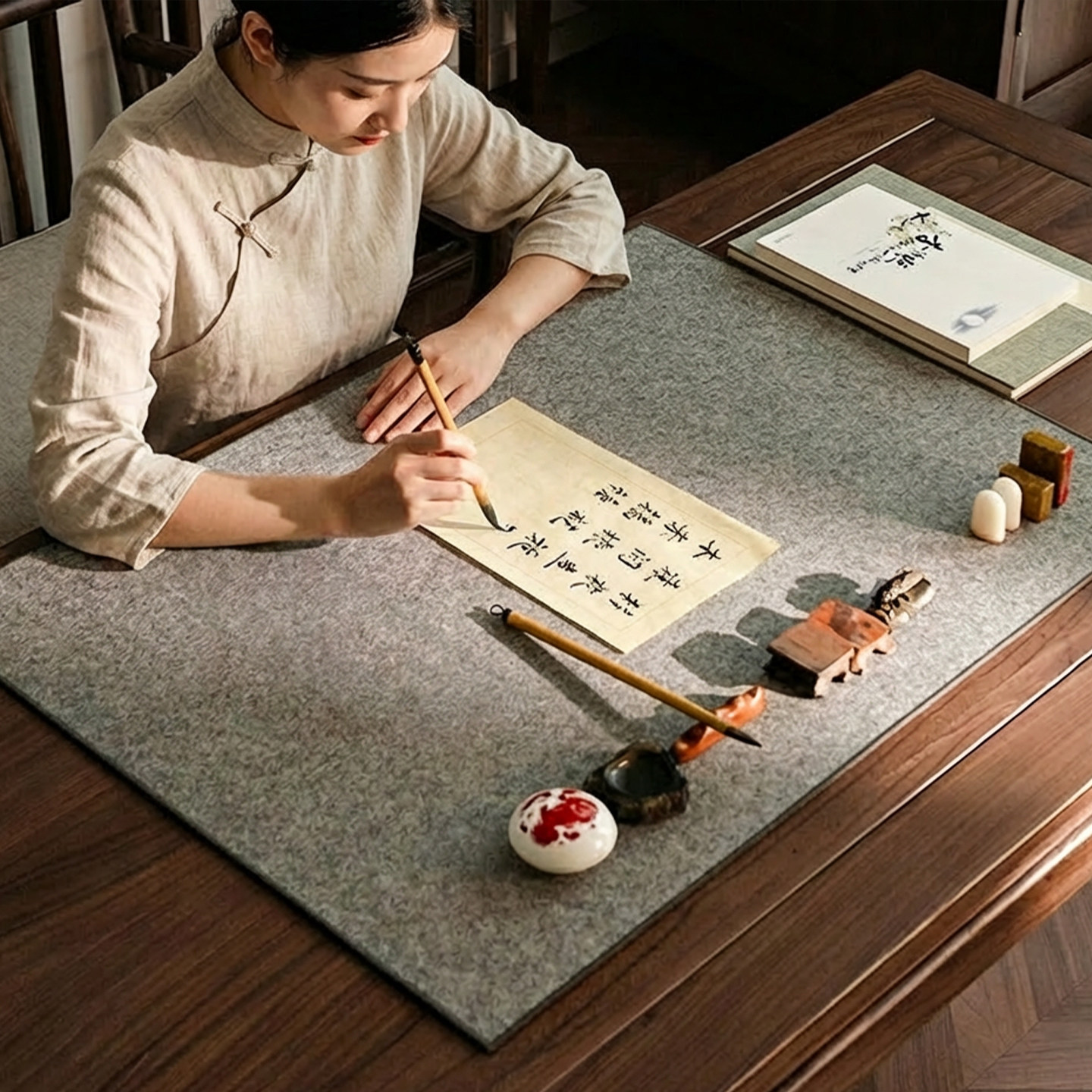 赵北加厚毛毡垫书法专用不起球高级书画毡垫文房四宝书桌国学摆件桌垫毛毡国画垫布毛笔字专用羊毛毡垫,淘宝优惠券,粉丝福利购,淘宝优惠卷