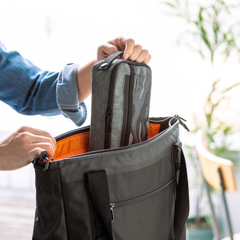 日本SANWA山业多功能收纳包便携小包男手包充电器充手机数码整理,淘宝优惠券,粉丝福利购,淘宝优惠卷