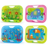 Интеллектуальная игрушка с грибочками-гвоздиками, трехмерная вариационная головоломка для мальчиков и девочек, 3 лет, раннее развитие