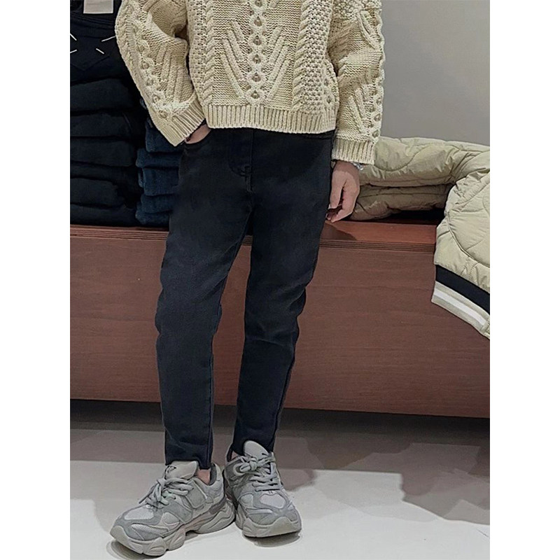 儿童裤子女童裤子2025秋冬新款中大童百搭显瘦加绒烟筒裤直筒单裤,淘宝优惠券,粉丝福利购,淘宝优惠卷