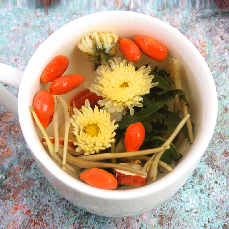 菊花枸杞决明子茶牛蒡根金银花茶组合养生茶熬夜肝清火凉茶叶 - 图0