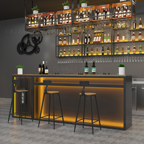 Retro Bar Bench Solid Wood Operating Platform Light Lavish Dining Room Cashiers Iron Art Leisure Office Reception Desk Industrial Wind Customisation